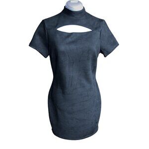 Blashe Black Mini Dress with Neckline Cutout , Size L(Junior), New‎ with Tags
